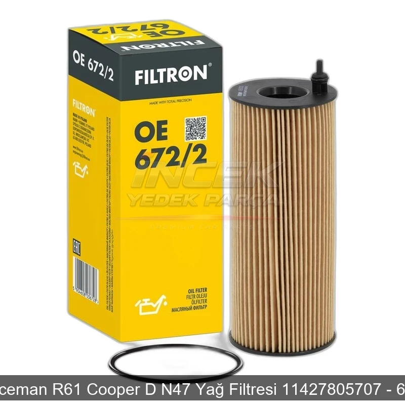 MINI Paceman R61 Cooper D N47 Yağ Filtresi 11427805707 - 6